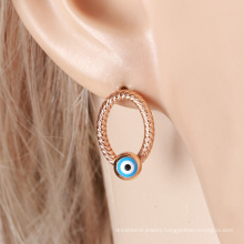 26160 xuping personalized elegant jewelry evil eye young people stud earrings light weight gold earring with no stones